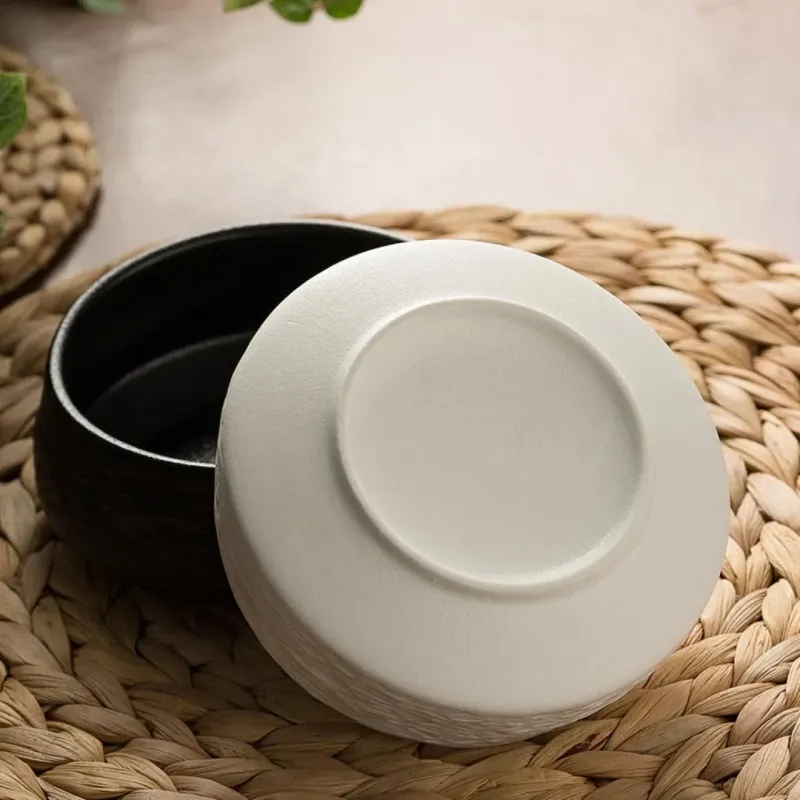 Elegant Japanese Underglaze Ceramic Bowl for Rice and Desserts
