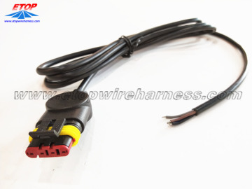cable molded with 282087-1 connector