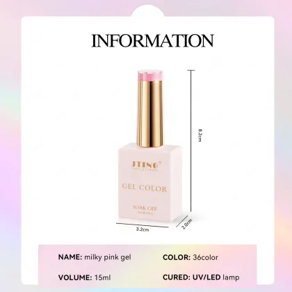 JTING Hot Popular 36colors Milky Pink Gel Polish Collection