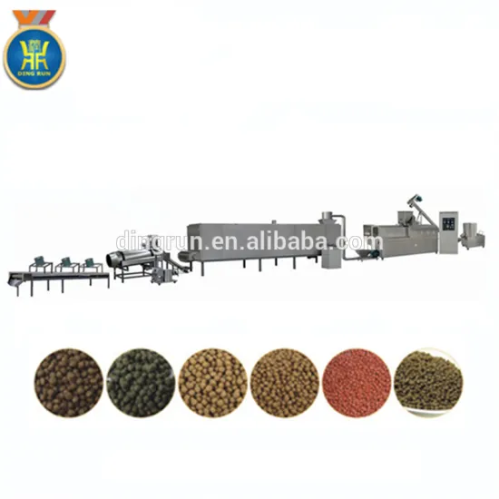 Twin screw floating fish feed extruder machine