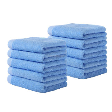 Custom Logo Luxury Bamboo Fiber Bath Towel - Small Baby Sky Blue