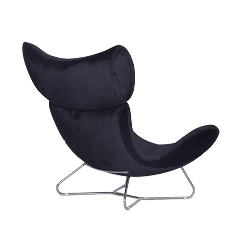 Klassieke zwarte stof Imola Accent Chair met Ottoman