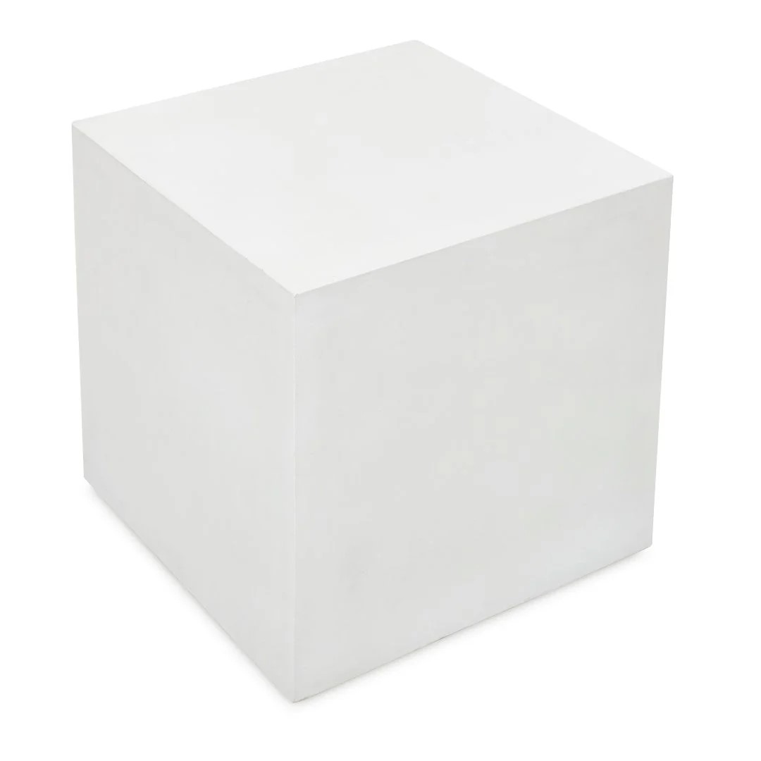Elegant Simple Cube Solid Color Concrete Side Table
