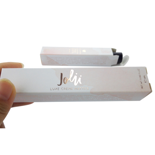 Rose Gold Foil White Color Lipstick Paper Box
