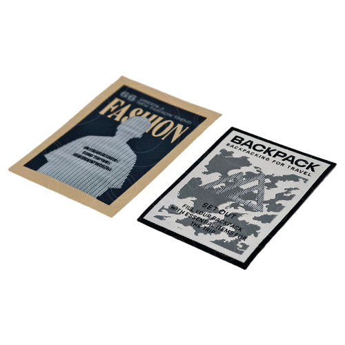 Label tenunan gaya kasual ikan sutera