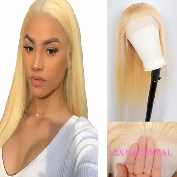 Transparent 613 blonde hd human hair lace front wig,lace 100% virgin human hair wig,front lace brazilian hair wig vendors