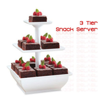 Plastic cake server snack server