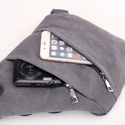 Anti-Theft Casual Canvas Chest Bag for Men