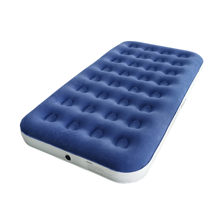 Inflate Double Size Flocked Air Bed With Pump