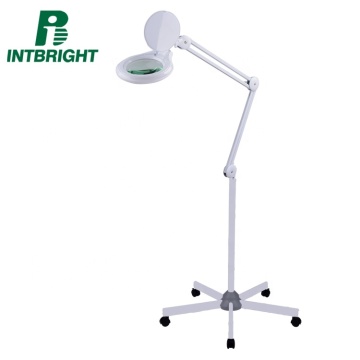 High-Quality Floor Stand Facial Magnifying Lamp with 5 Diopter Round Head and Adjustable Magnification