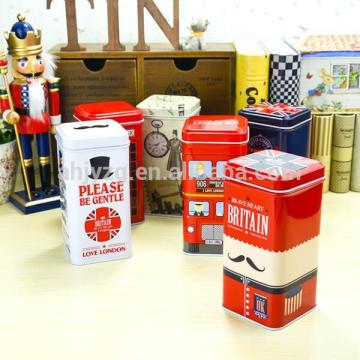 square metal candy tin box packaging