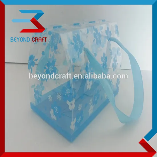 clear translucent pvc folding boxes with logo printing