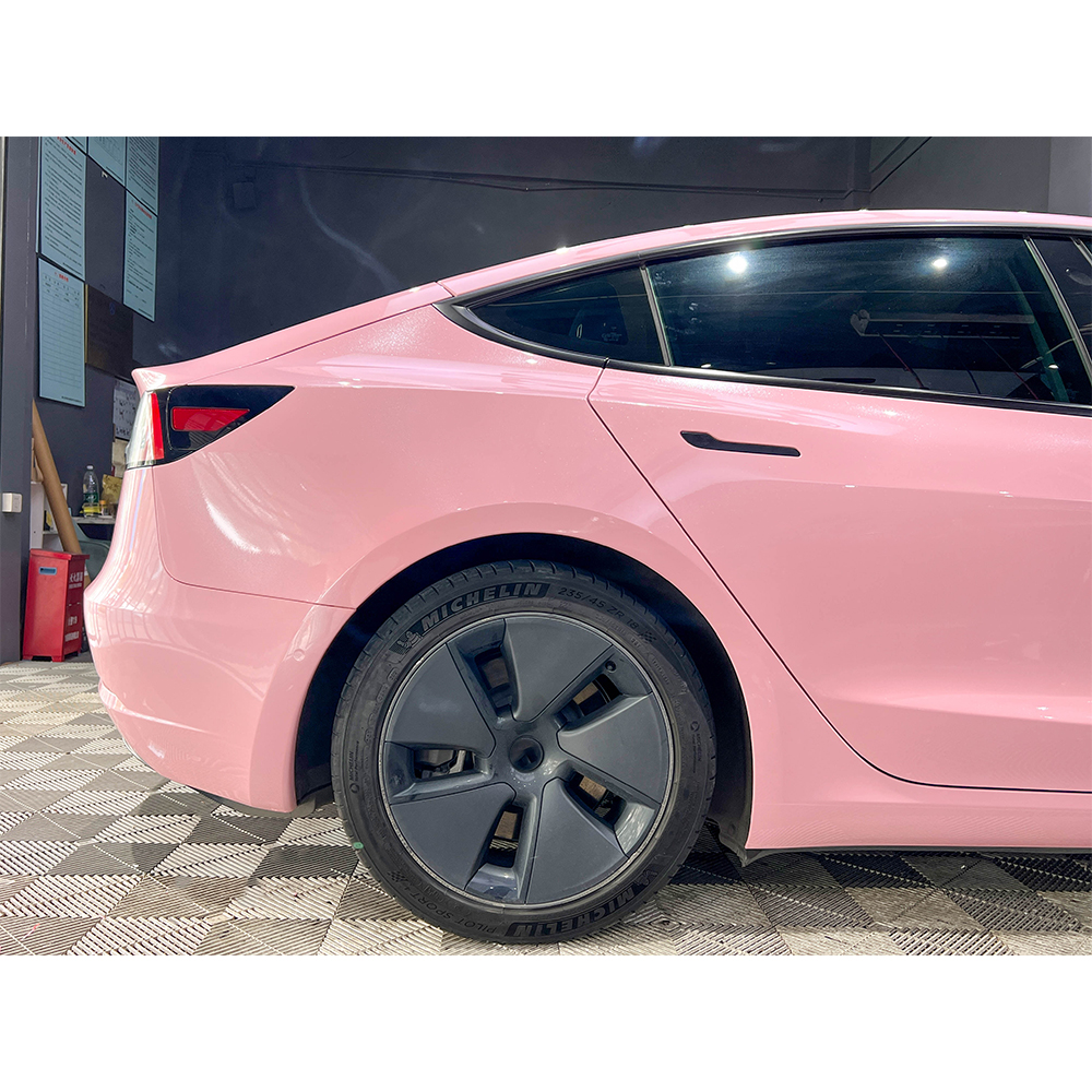 Glossy Pearl Sakura wrap for car