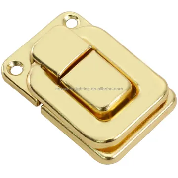 Metal Gold Wooden Box Catch Lock Accessories: Square Iron Lift Pull Lock for Jewelry and Storage Gift Boxes - 40*27mm