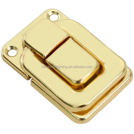 Metal Gold Wooden Box Catch Lock Accessories: Square Iron Lift Pull Lock for Jewelry and Storage Gift Boxes - 40*27mm