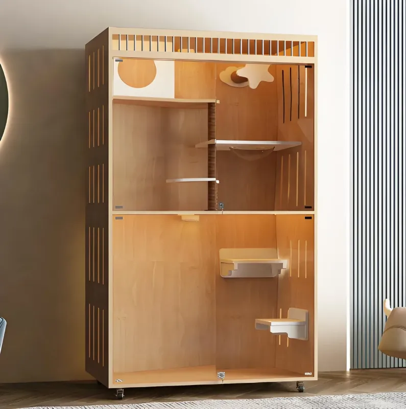 Trendy Cat Condo: Chic Solid Wood Haven for Pet Lovers