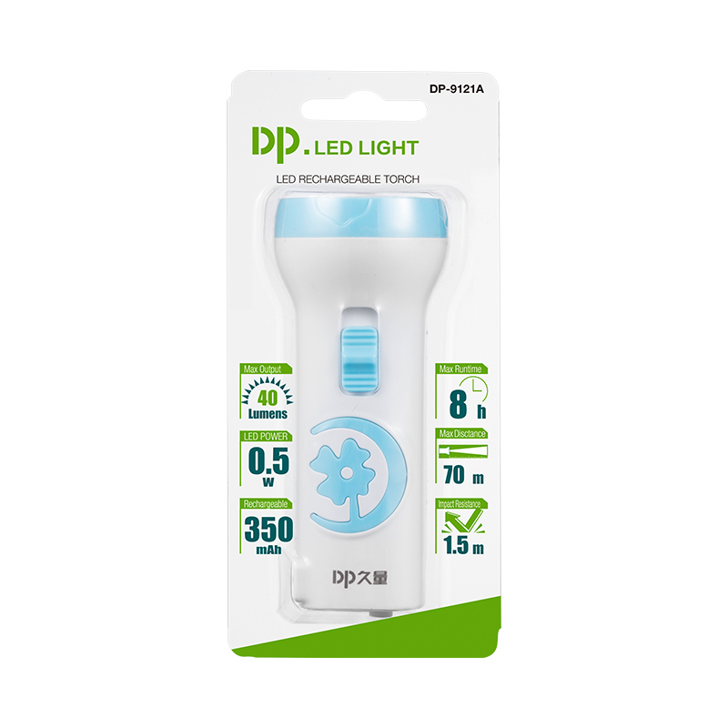 DP Long Distance Security Flashlight Mini Rechargeable Plastic Torch Light