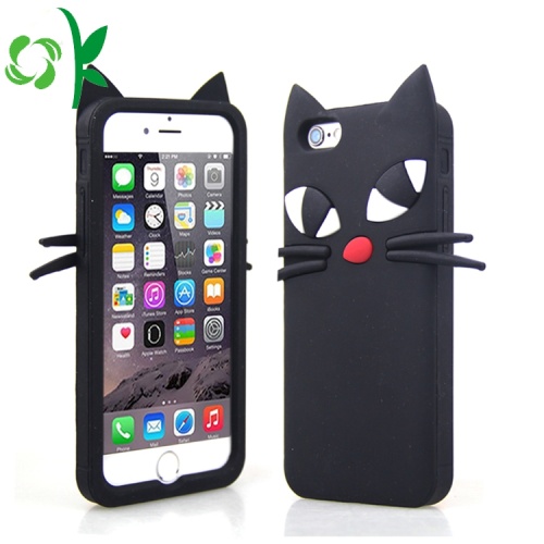 Cute Cartoon Cat zachte siliconen mobiele telefoon geval