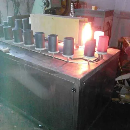 Induction heating necking equipment for steel pipes
