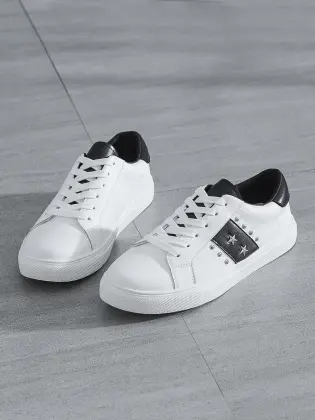 2021 side pu with five-pointed star women shoes