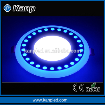 Blue/Green/Red/Pink/Warm White 18W+6W Dual Color SMD Led Slim 240mm Recessed Panel Light Round
