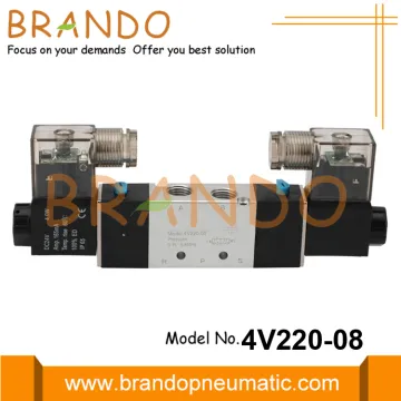 4V220-08 Airtac Type Pneumatic Double Solenoid Valve 24V