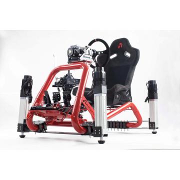 motion simulator red frame bucket seat