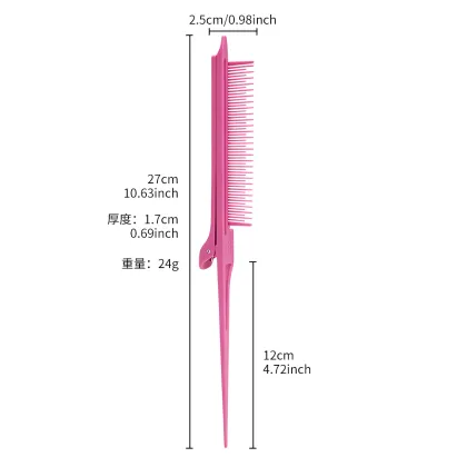Salon Hair Styling Tools: Straightener Comb, Clip Comb, and Coloring Accessories
