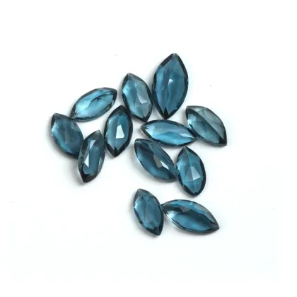 Marquise cut diamond london blue topaz jewelry ring