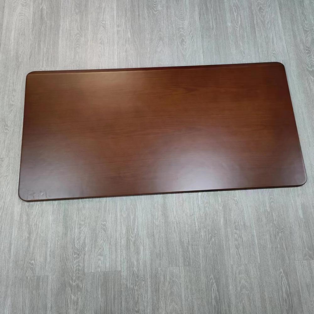 Altura ajustable Base de hierro Mesa de madera maciza