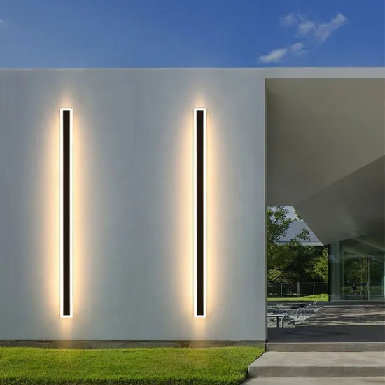 Outdoor Wall Mount LED Lighting: Linear Light with Tempered Glass Diffuser - Warm White & 6500K CCT for Tunnels & Solar Power