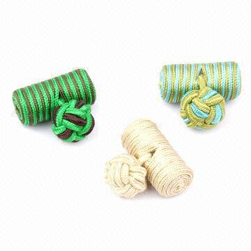 Knot cufflinks, made of 100% silk