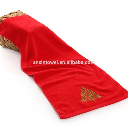 Luxury Sof emboridery China Christmas towel sets Holiday gifts
