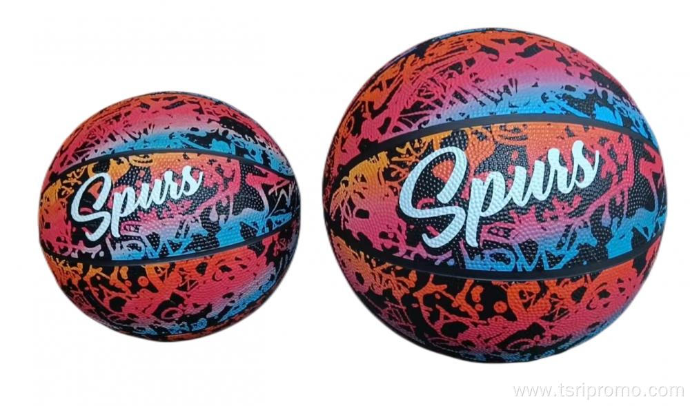 Full size rubber basketball