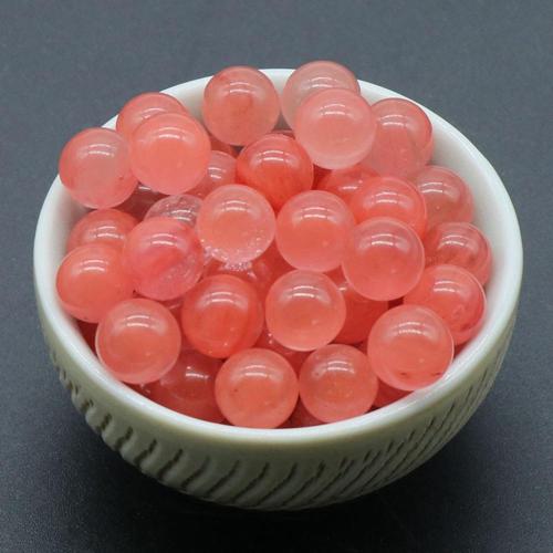 Cherry Quart 8MM Stone Balls Home Decoration Round Crystal Beads