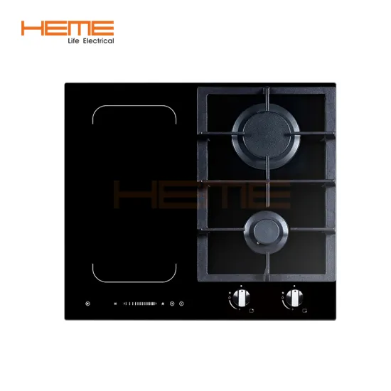 China Manufacturer New Gas & Induction Home Appliances 60cm 4 Burners Cooktop with Glass Panel