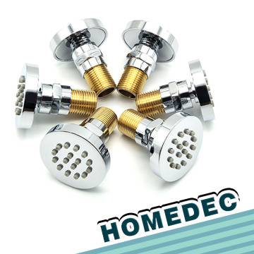 6 pcs round brass wall shower jet
