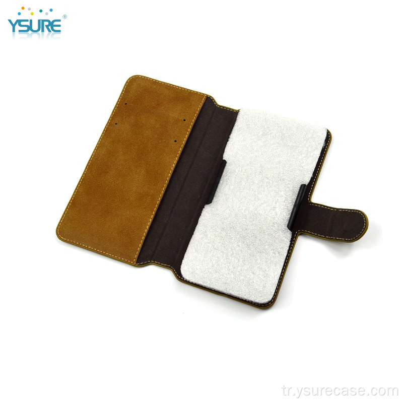 Fabrika toptan moda deri flip cüzdan telefon çantası