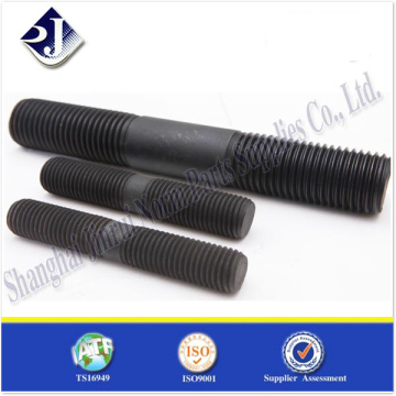 high tensile carbon steel black finish half thread stud bolt