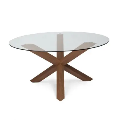 Old Elm Solid Wooden Table with Metal Frame