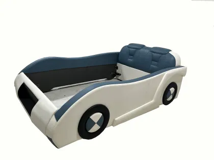 Boy car bed cartoon solid wood multifunctional storage bed