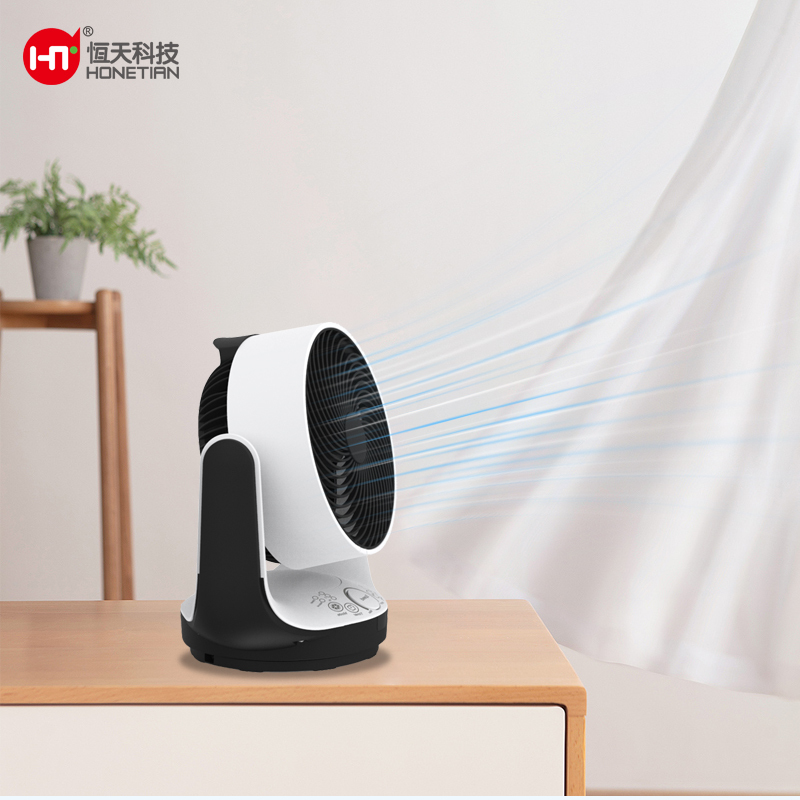 HONETIAN stepless speed control 3 modes 7 timed hot sellers white colour indoor plastics 8 inch 3 blades DC circulator table fan