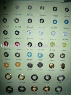 colourful metal eyelet