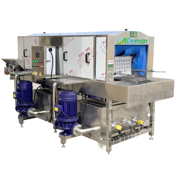 High Pressure Dairy Basket Washer: Plastic Tray Pallet Degreasing Cleaning Machine
