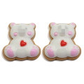 Kawaii Heart Bear Resin Charms Cabochon For DIY Findings Σκουλαρίκια Μπρελόκ Κολιέ Κρεμαστό κόσμημα Αξεσουάρ Διακόσμησης