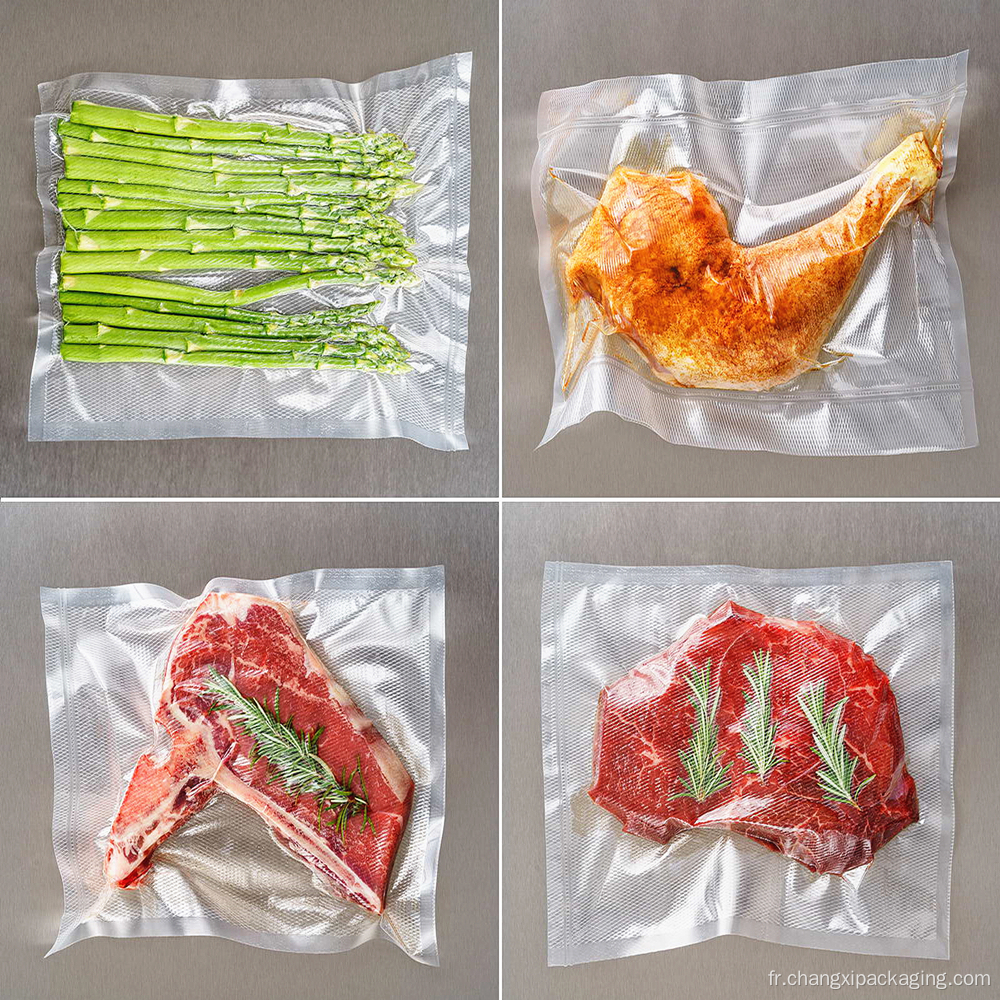 Rouleau sous vide Sac sous vide transparent de qualité alimentaire