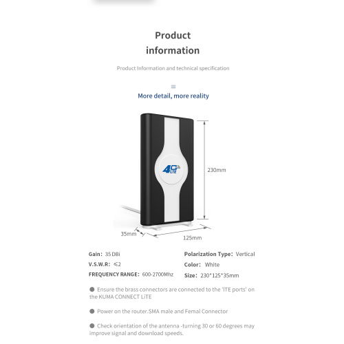 Antena Panel 4G Router Nirkabel 698-2700 MHz