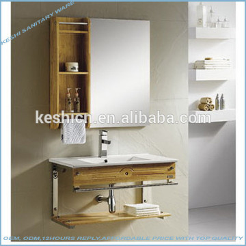 wooden bathroom towel rack