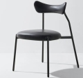 Restaurant Dining Coffee Shop Chair Metal met leer