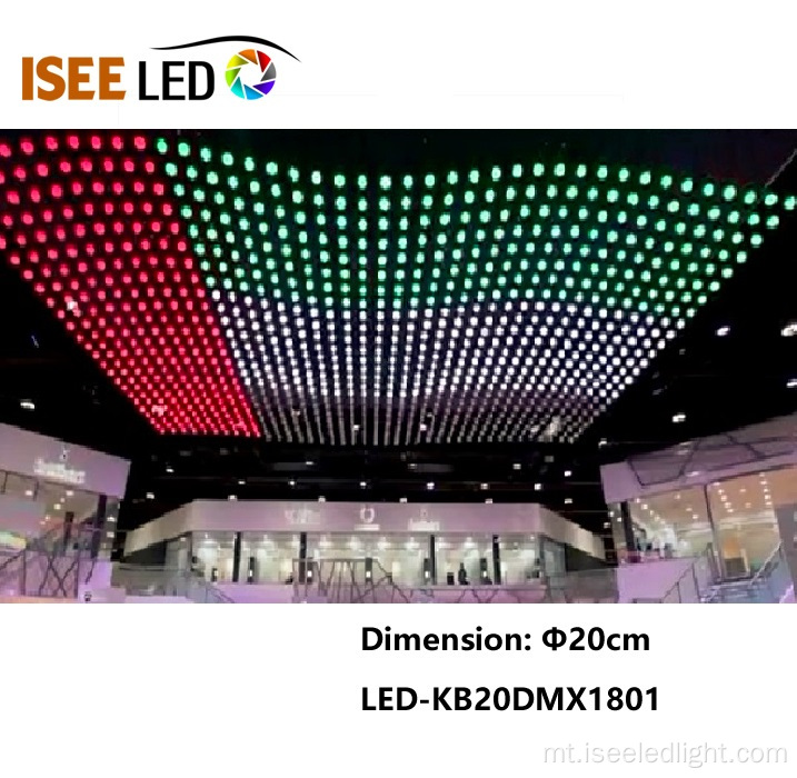 35cm DMX512 RGB LED Sferi kinetiċi għall-klabb